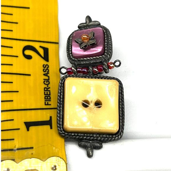 Authentic Vintage Bakelite collectible Mahjong tile earring clip on 1930's - Picture 3 of 5